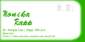 monika rapp business card